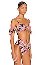 view 3 of 5 Ebony Bikini Top in Peony