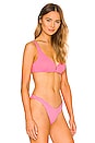 view 3 of 5 Victory Reversible Bikini Top in Lipstick Rose