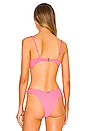 view 4 of 5 Victory Reversible Bikini Top in Lipstick Rose