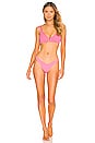 view 5 of 5 Victory Reversible Bikini Top in Lipstick Rose