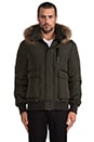 view 1 of 8 Diego Bomber Jacket w/ Fur Lined Hood in Army