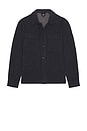 view 4 of 5 Porter Overshirt in Navy & Cream