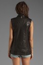 view 3 of 5 Frederica Distressed Leather Vest in Black