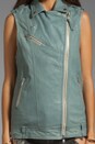 view 4 of 5 Frederica Distressed Leather Vest in Iceberg
