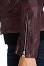 view 8 of 8 Veruca Distressed Leather Jacket in Merlot