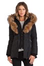 view 3 of 6 Adali Jacket With Real Natural Fur in Black
