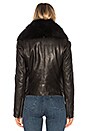 view 4 of 5 Yoana Leather Jacket With Fur Trim in Black