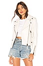 view 1 of 4 Baya Leather Jacket in White