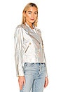view 2 of 4 Baya Cropped Leather Jacket in Hologram