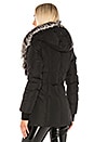 view 4 of 5 Adali Jacket With Fox Fur Collar in Black With Silver Fox Fur