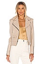 view 1 of 5 Leather Baya Jacket in Sand