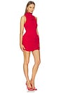 view 2 of 3 High Neck Sleeveless Mini Dress in Red