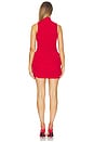 view 3 of 3 High Neck Sleeveless Mini Dress in Red