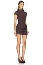 view 2 of 3 ROBE COURTE SHORT SLEEVE in Brown
