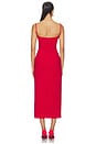 view 3 of 4 VESTIDO MIDI FLORAL APPLIQUE in Red