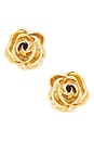 view 1 of 2 Rose Stud Earrings in Gold