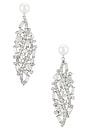 view 1 of 3 Drop Earrings in Rhodium Silver
