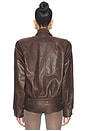 view 5 of 6 Leather Jacket in Brown