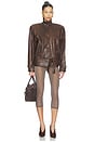 view 6 of 6 Leather Jacket in Brown