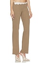 view 2 of 6 Scallop Waist Trouser in Beige