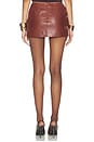 view 4 of 6 Leather Mini Skirt in Bordeaux