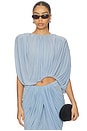 view 1 of 4 Draped Blouse in Light Blue