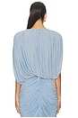 view 3 of 4 Draped Blouse in Light Blue