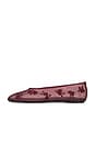 view 5 of 5 Mesh Ballet Flat in Burgundy