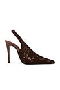 view 1 of 5 Slingback Crochet Pump in Brown