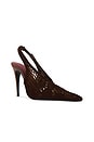 view 2 of 5 Slingback Crochet Pump in Brown