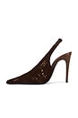 view 5 of 5 Slingback Crochet Pump in Brown