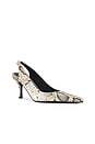 view 2 of 5 Snake Low Slingback Heel in Grey