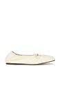 view 1 of 5 Leather Ballet Flat in Cream