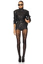 view 1 of 4 Leather Romper in Black