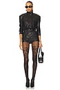 view 4 of 4 Leather Romper in Black