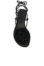 view 4 of 5 Wrap Around Flower Sandal in Black