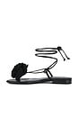 view 5 of 5 Wrap Around Flower Sandal in Black