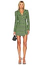 view 1 of 4 Avanti Blazer Dress in Electric Green Tweed