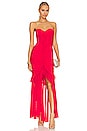 view 1 of 4 Giules Gown in Cherry Red
