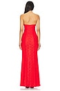 view 3 of 4 Mari Elena Gown in Cherry Red