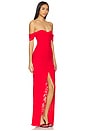 view 2 of 4 SIMONE ガウン in Cherry Red