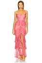 view 1 of 3 Zelda Fitz Gown in Passionfruit Pink