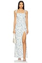 view 1 of 3 Carmella Gown in Baby Blue Toile
