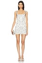 view 1 of 4 Zaly Embellished Dress in White & Blue