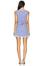 view 3 of 4 Peggy Mini Dress in Blue & White Check