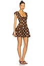 view 2 of 3 Dot Mini Dress in Brown & Ivory Dot