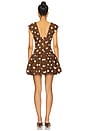 view 3 of 3 Dot Mini Dress in Brown & Ivory Dot