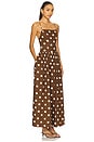 view 2 of 3 Dot Maxi Dress in Brown & Ivory Dot
