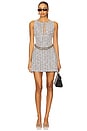 view 1 of 4 Moira Mini Dress in Black & White Houndstooth