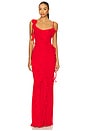 view 1 of 3 Teagan Gown in Red